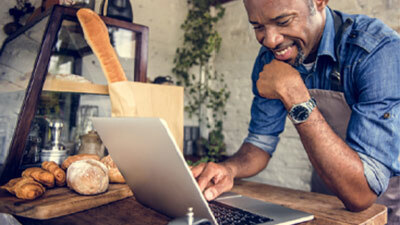 man with computer